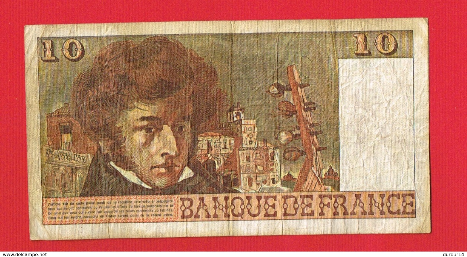 1 Billet De DIX FRANCS 10 Francs ... - 10 F 1972-1978 ''Berlioz''