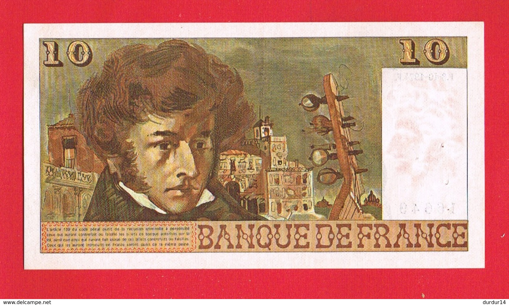 1 Billet De DIX FRANCS 10 Francs ... - 10 F 1972-1978 ''Berlioz''