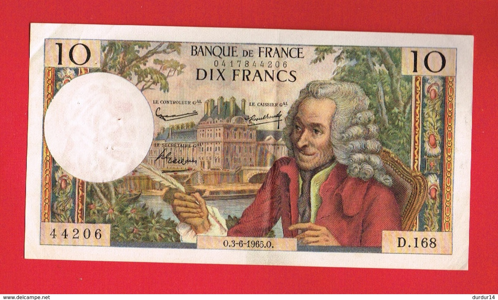 1 Billet De DIX FRANCS 10 Francs ... - 10 F 1963-1973 ''Voltaire''