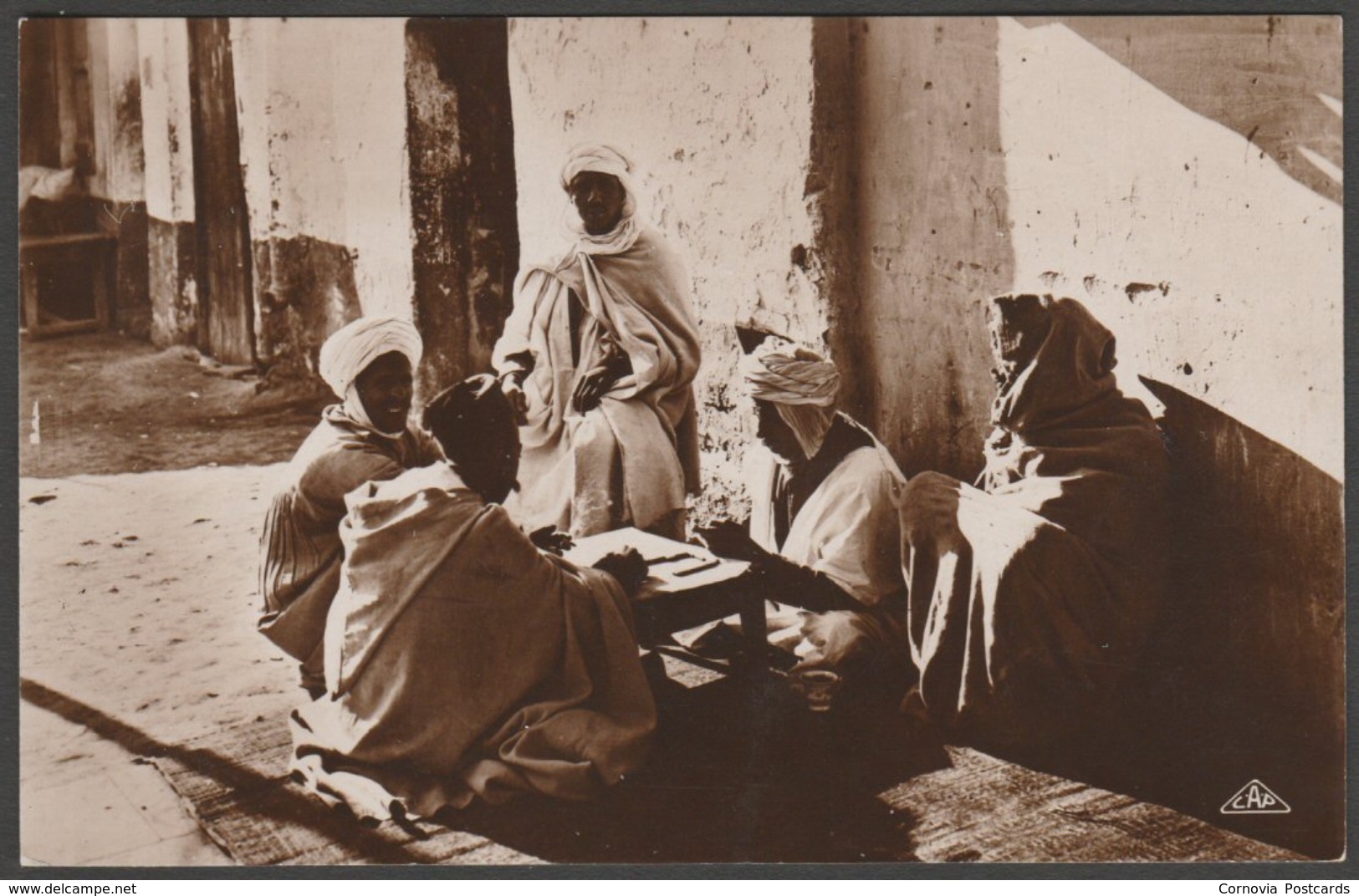 Une Partie De Dominos, Algerie, C.1930s - CAP Photo CPA - Men