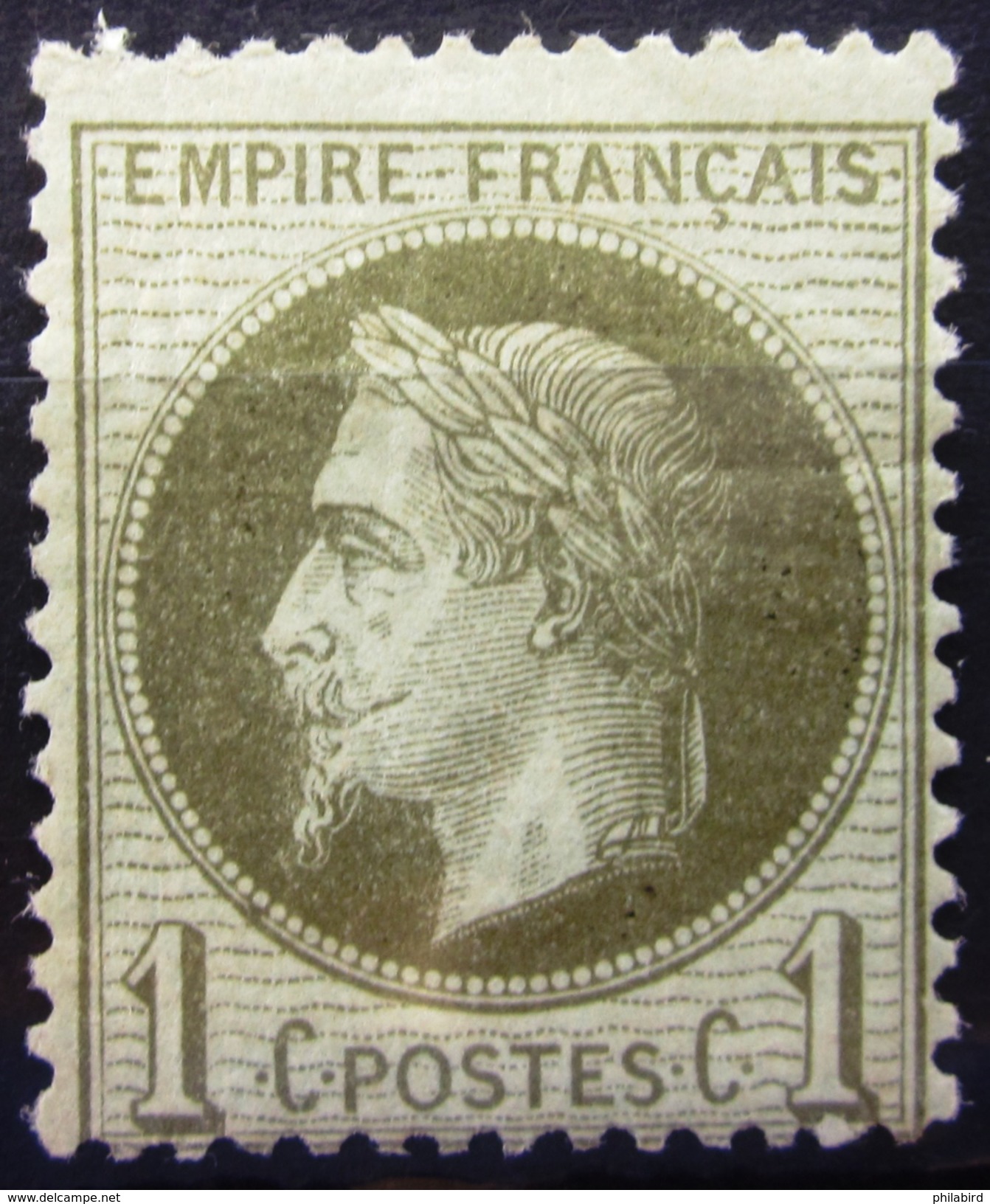 FRANCE           N° 25               NEUF* - 1863-1870 Napoléon III Lauré