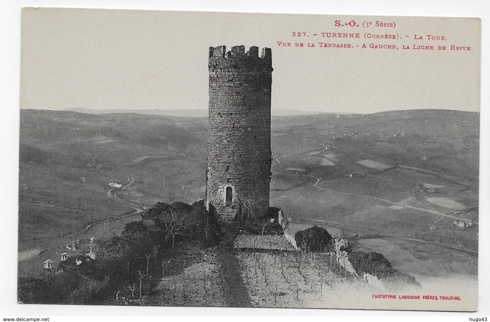 TURENNE - N° 327 - LA TOUR - VUE DE LA TERRASSE - Ed. LABOUCHE FRERES - CPA NON VOYAGEE - Other & Unclassified