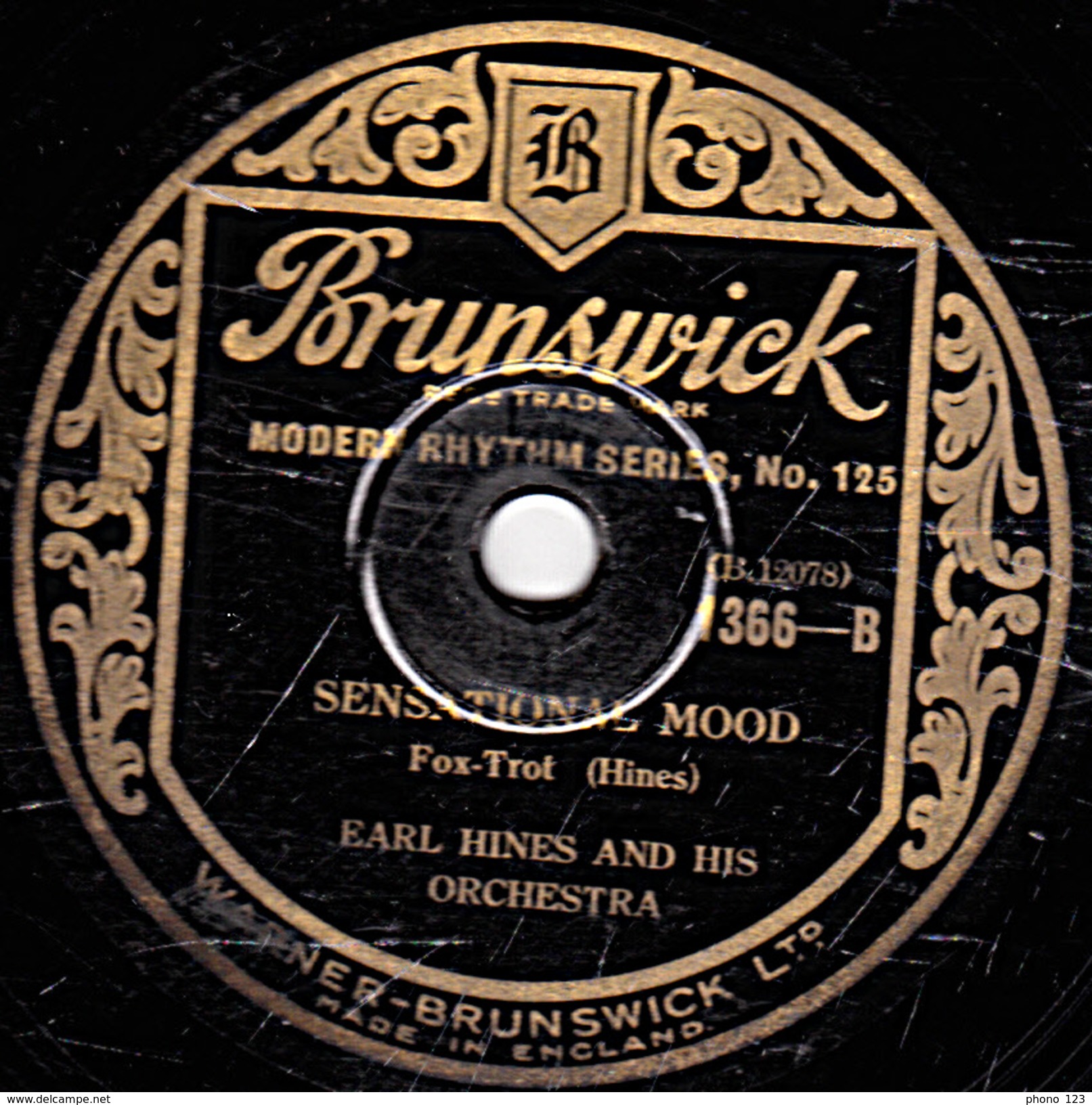 78 T - 25 Cm.  état B - DON REDMAN - YOU GAVE ME EVERYTHING BUT LOVE  Fox-Trot - EARL HINES - SENSATIONAL MOOD  Fox-Trot - 78 T - Disques Pour Gramophone