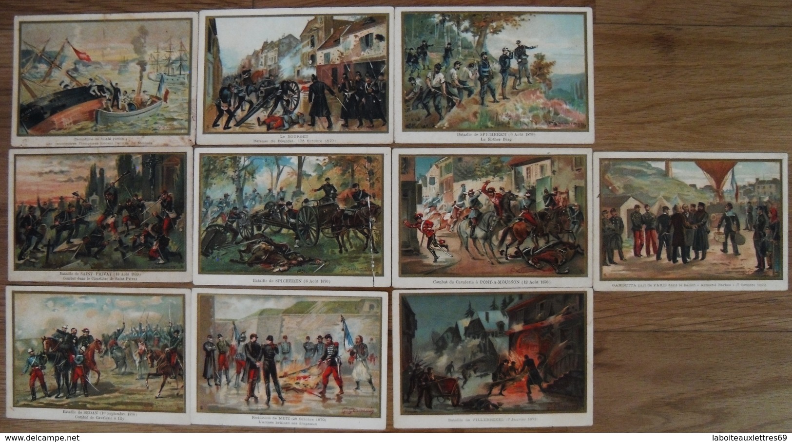 LOT 10 CARTES POSTALES BATAILLES 1870,1871,1893 - Historia