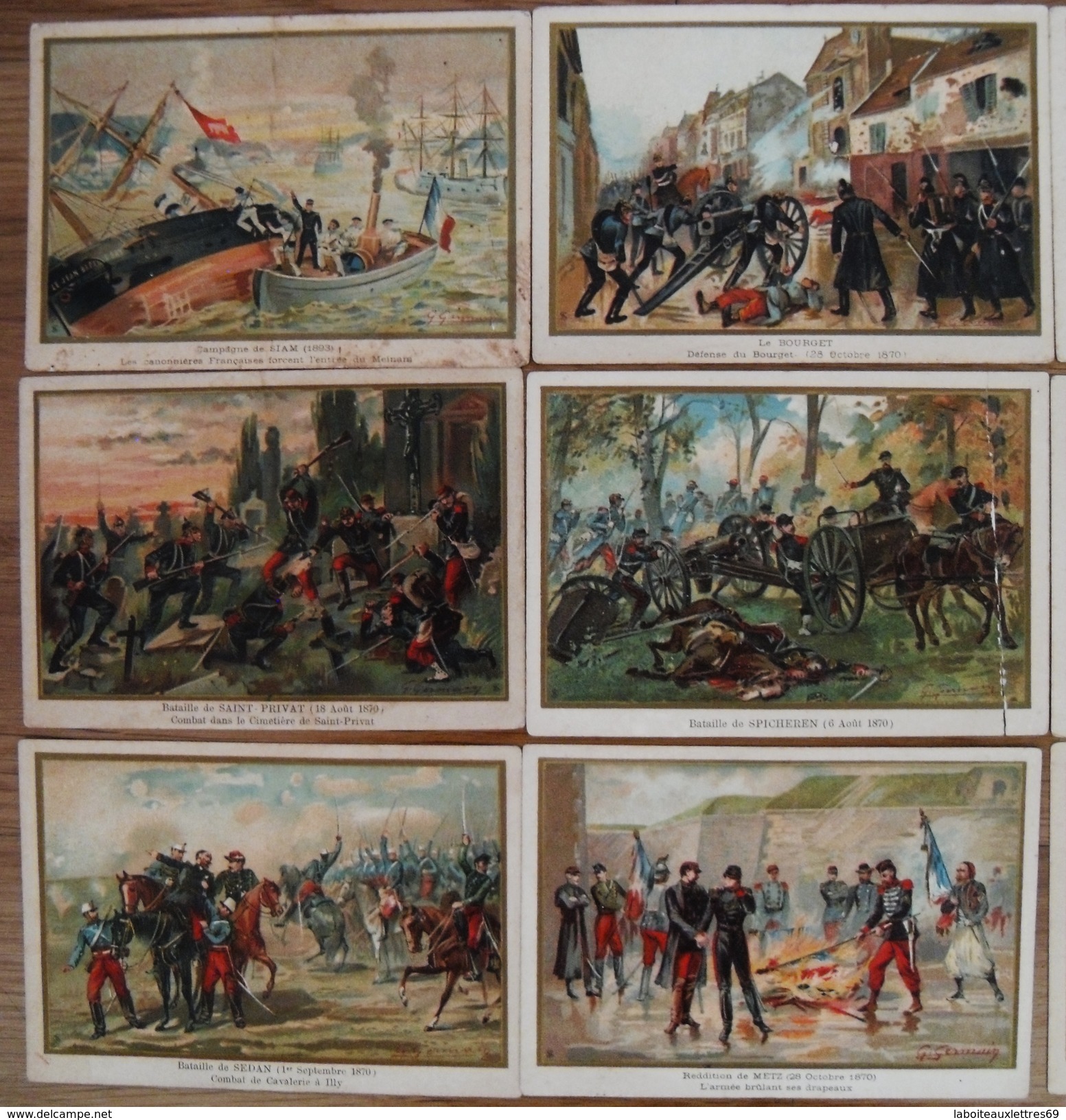 LOT 10 CARTES POSTALES BATAILLES 1870,1871,1893 - Historia