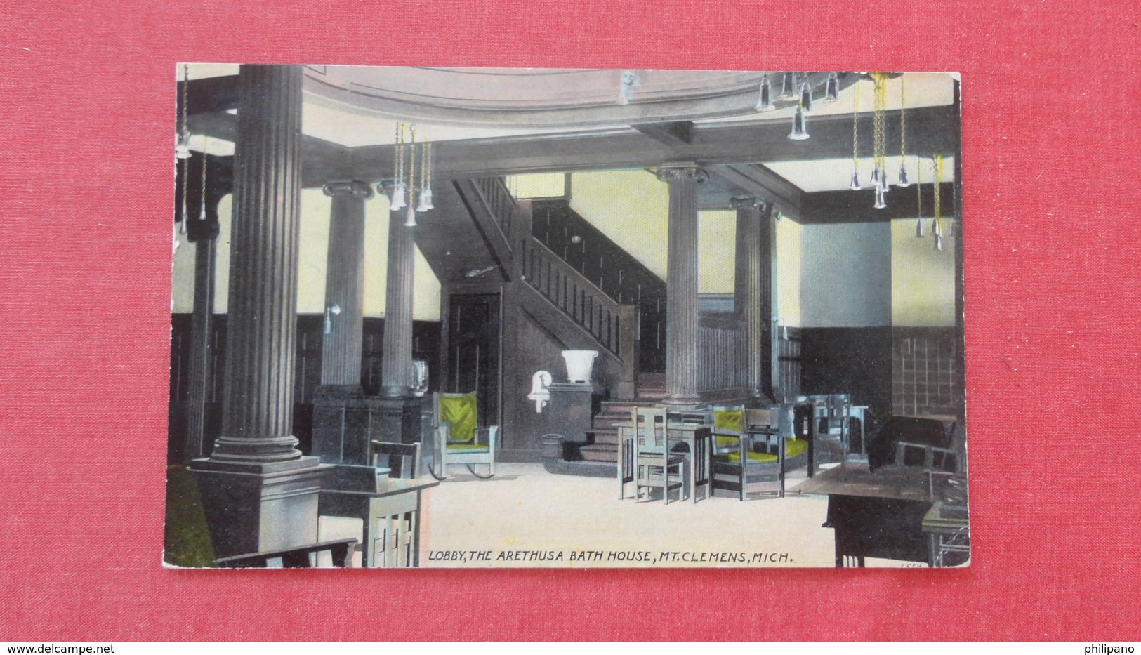 Lobby The Arethusa Bath House-----  Mt. Clemens  Michigan  Ref-2604 - Other & Unclassified