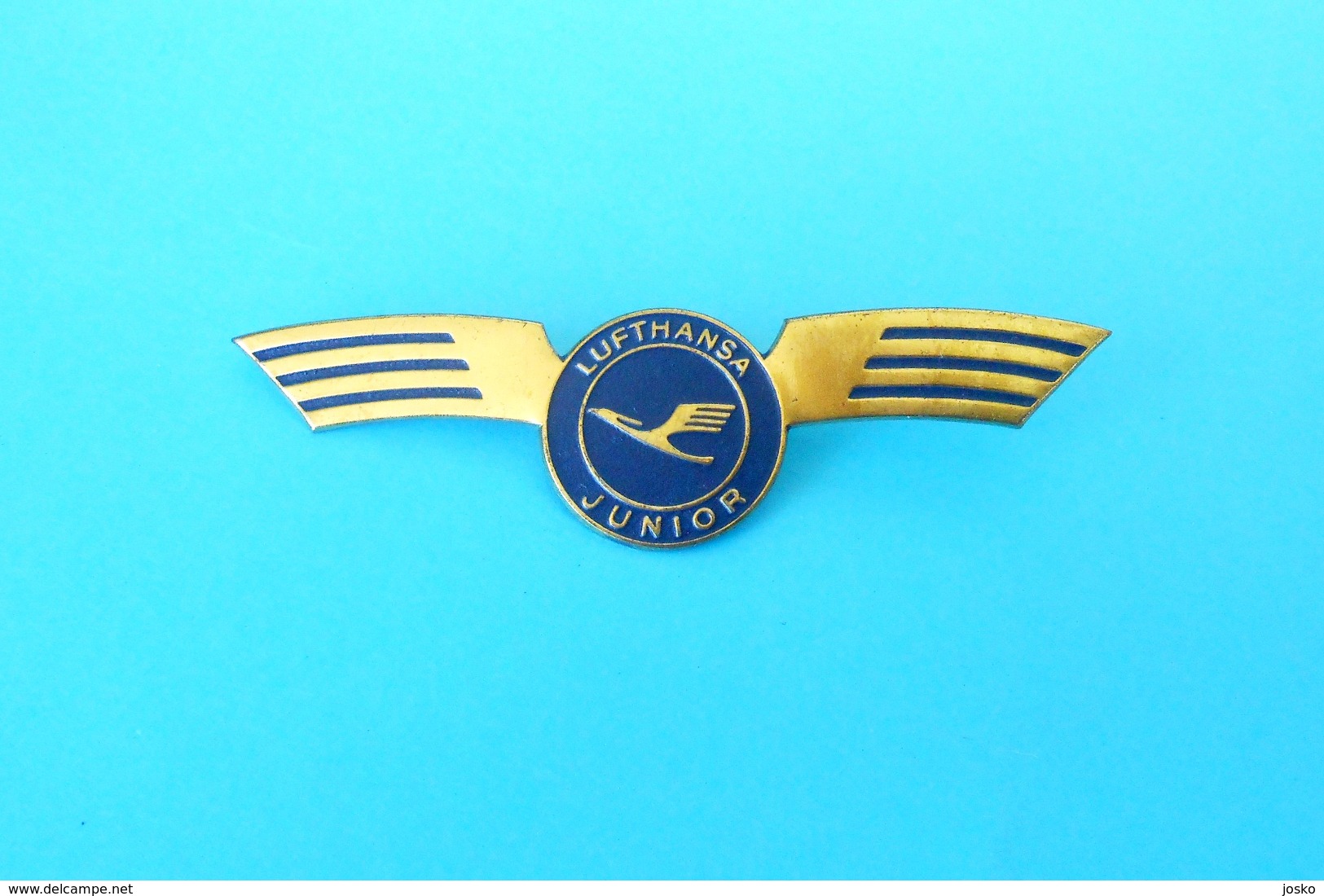 LUFTHANSA - JUNIOR ... Vintage Pilot Wings Badge * Germany National Airlines * Airways Airline Air Comp. Pilote - Crew Badges