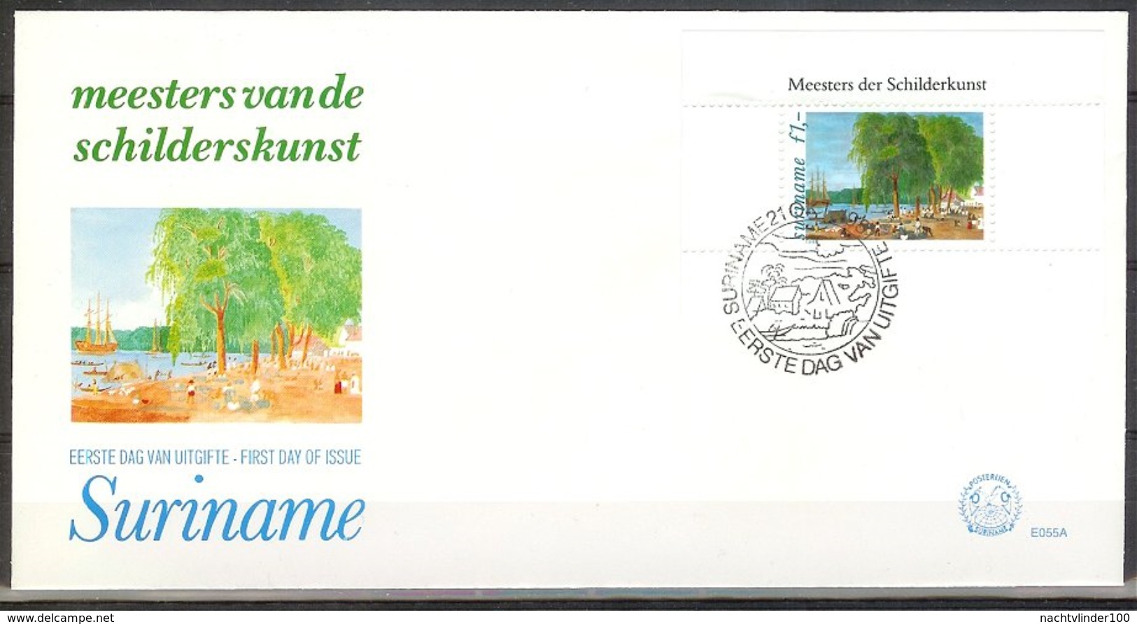 Mel055Ab KUNST CULTUUR SCHILDERIJ ART PAINTING CULTURE GEMÄLDE SURINAME 1981 FDC - Autres & Non Classés