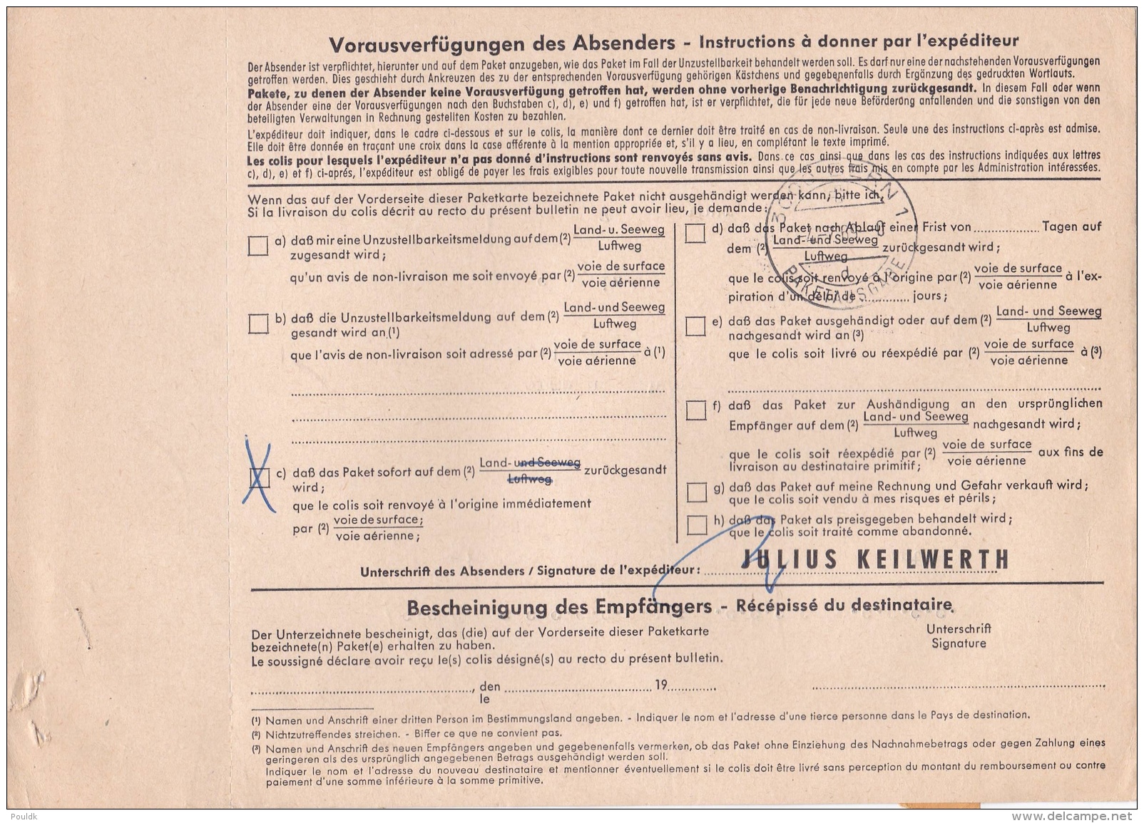 Germany Packet Card Posted Nauheim 1969 (LAR5-21) - Poste