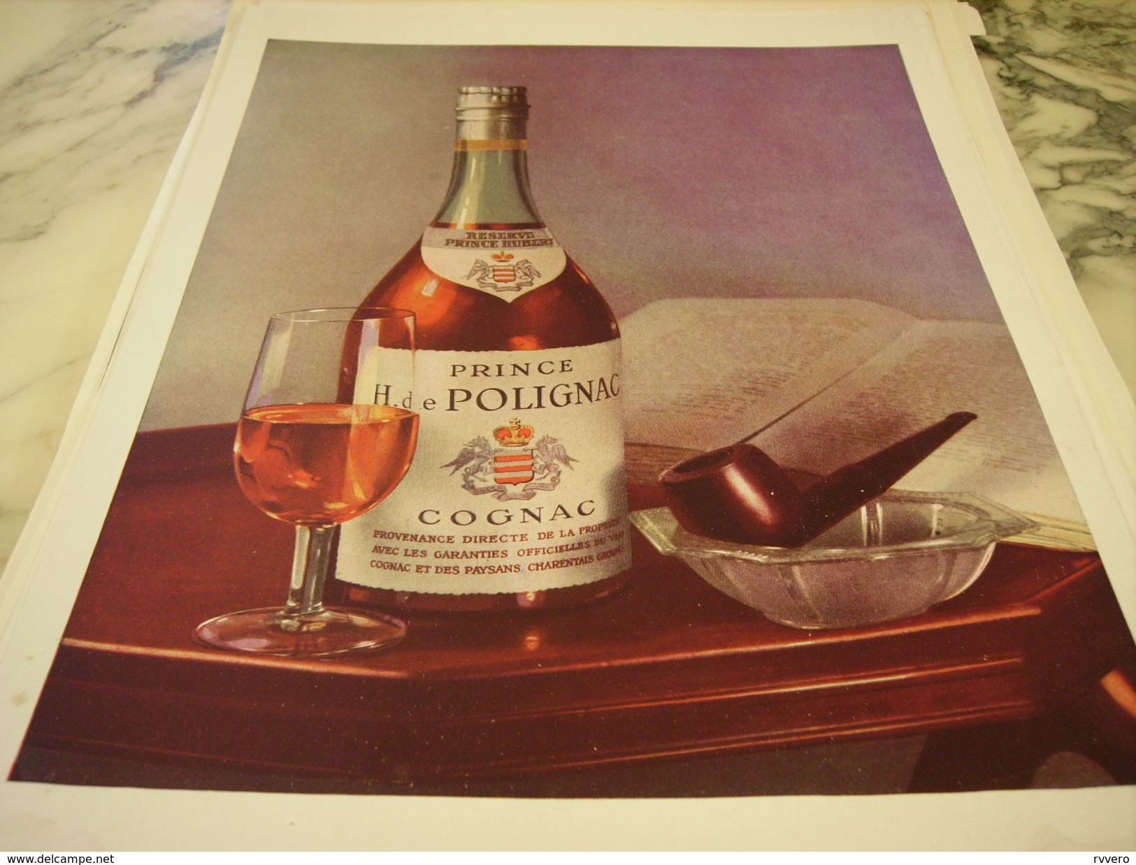 ANCIENNE PUBLICITE COGNAC PRINCE POLIGNAC 1948 - Alkohol