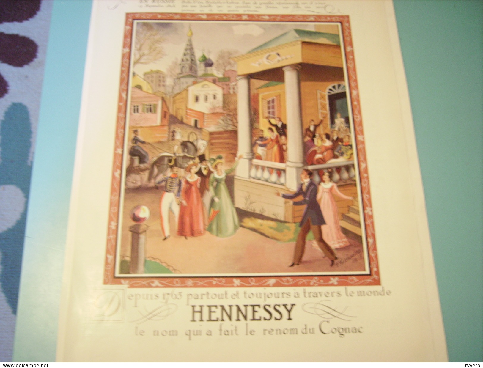 ANCIENNE PUBLICITE EN RUSSIE COGNAC HENNESSY - Alcools