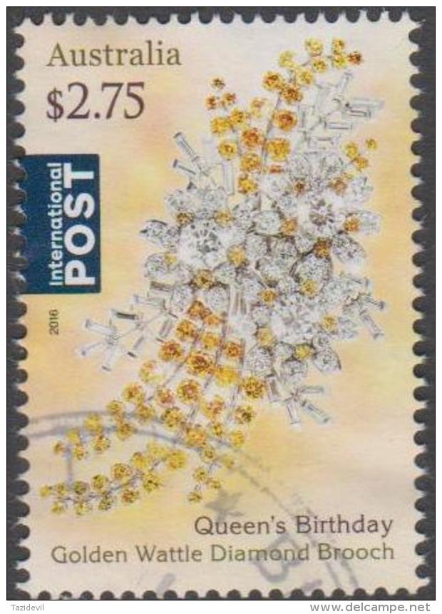 AUSTRALIA - USED 2016 $2.75 90th Birthday Queen Elizabeth II - Diamond Brooch - Usati
