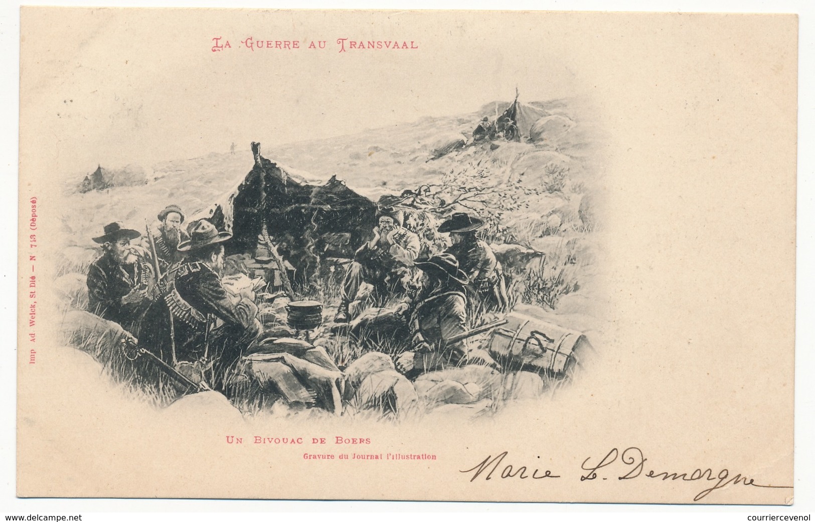 CPA - La Guerre Au Transvaal - Un Bivouac De Boers - Zuid-Afrika