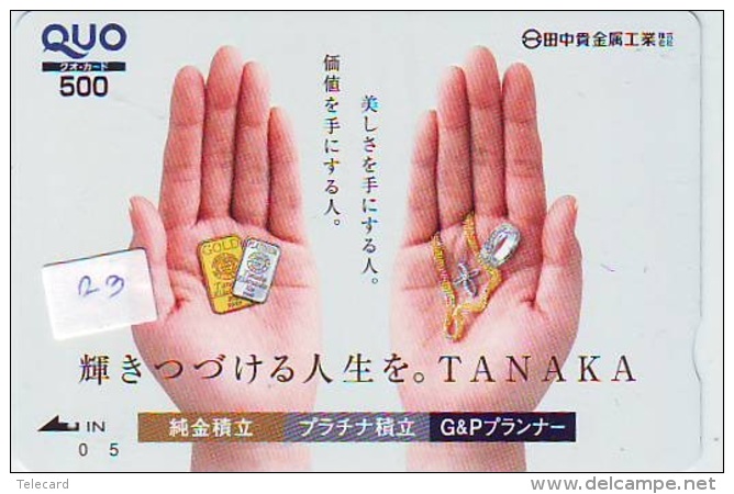 Télécarte Japon * D'OR * PHONECARD JAPAN * FINE GOLD * GOLDBARS  (23)  MONNAIE * COINS  * MONEY - Timbres & Monnaies