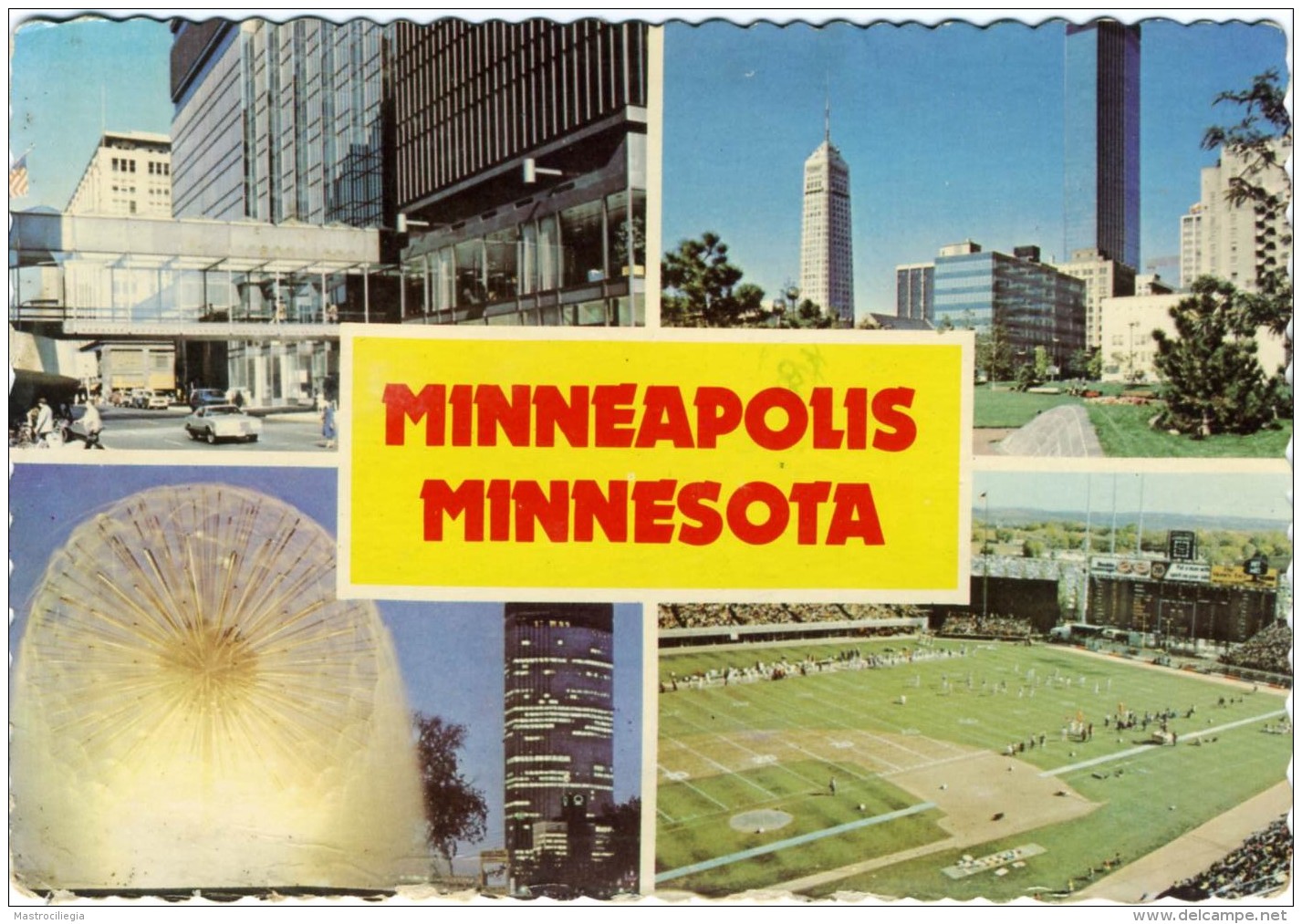 UNITED STATES AMERICA  MN  MINNESOTA  Multiview  Skyway  Skyline  Metropolitan Stadium  Fountain - Minneapolis