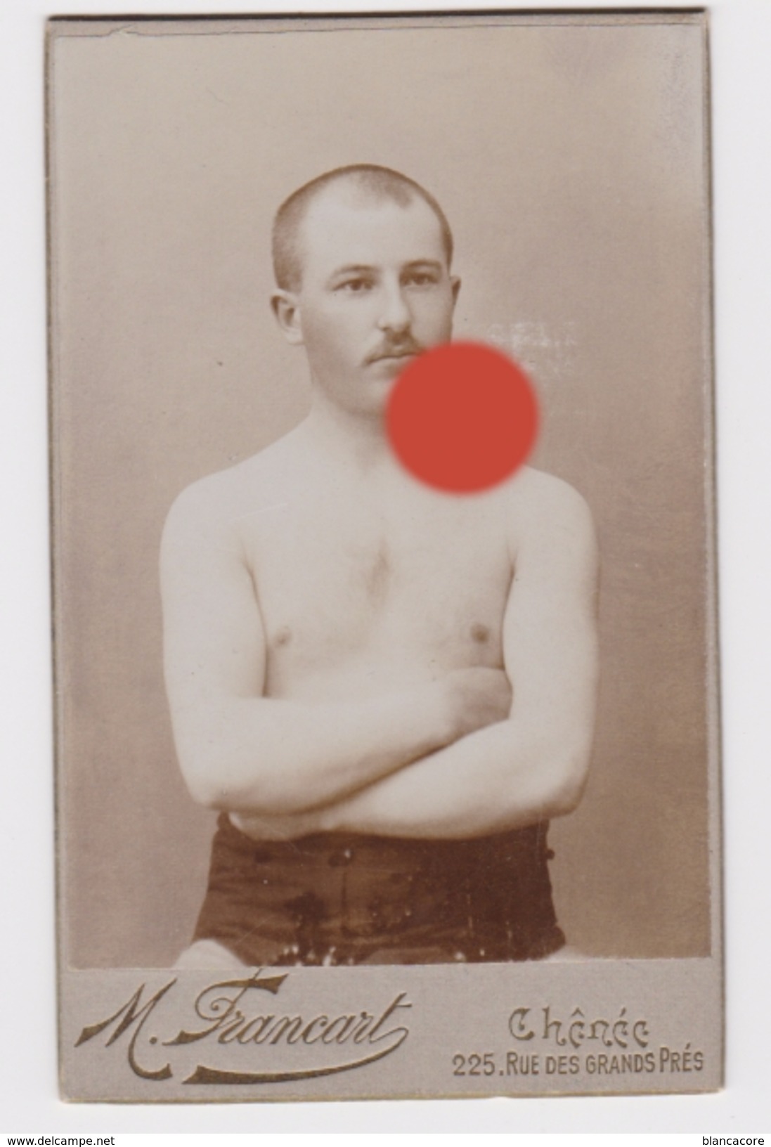 Boxe Lutte Photo Francart  Chênée  Vers 1900 - Sports