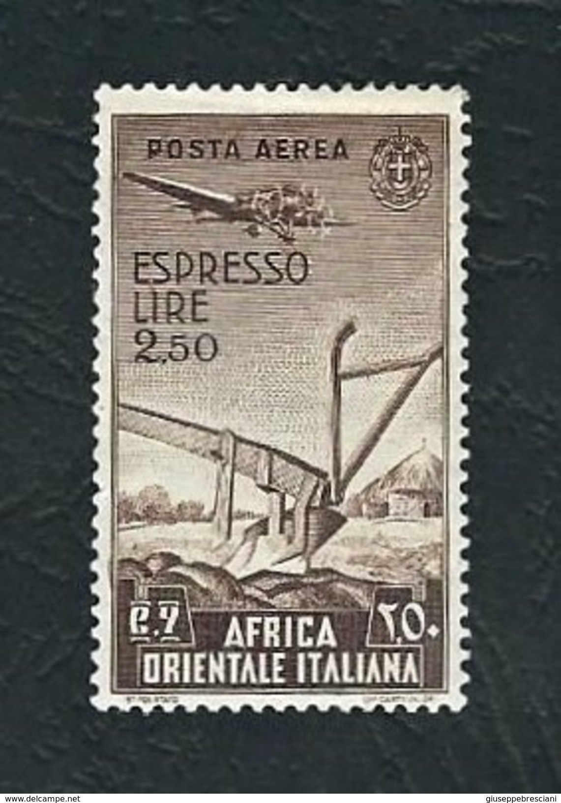 A.O.I. 1938 - Espressi Aerei - Aratro E Aereo - 2,50 L. Bruno - MH - Sa:IT EA A13 - Africa Orientale Italiana