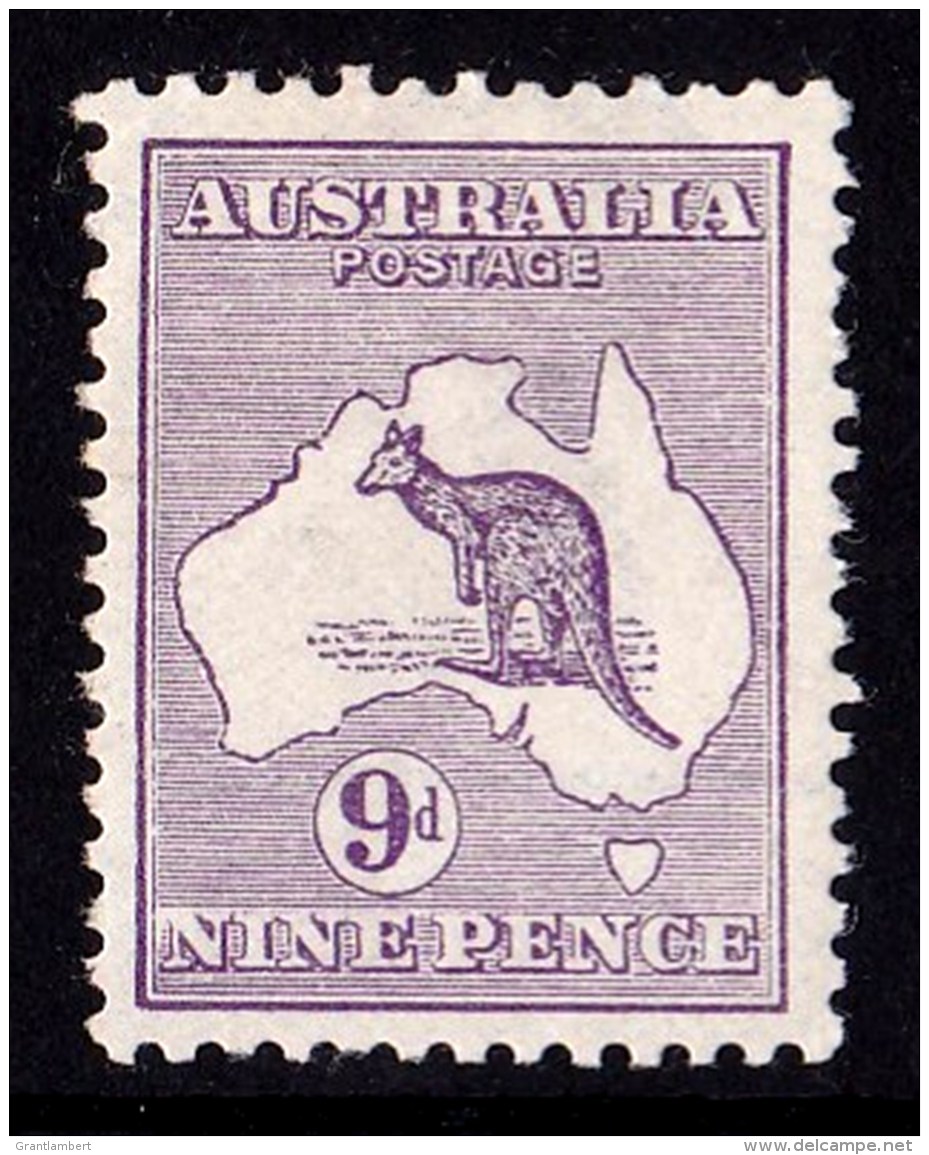 Australia 1913 Kangaroo 9d Violet 1st Watermark MH - Listed Variety - Ongebruikt