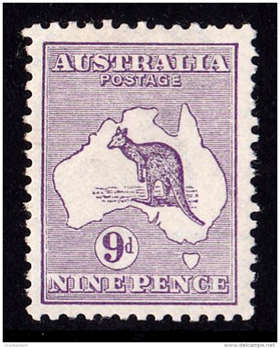 Australia 1913 Kangaroo 9d Violet 1st Watermark MH - Listed Variety - Mint Stamps