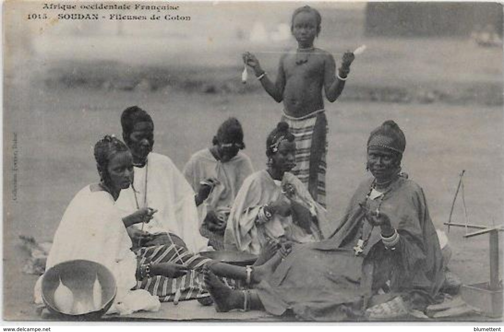 CPA SOUDAN Colonies Françaises Afrique Noire Ethnic Non Circulé FORTIER Métier Coton - Soedan