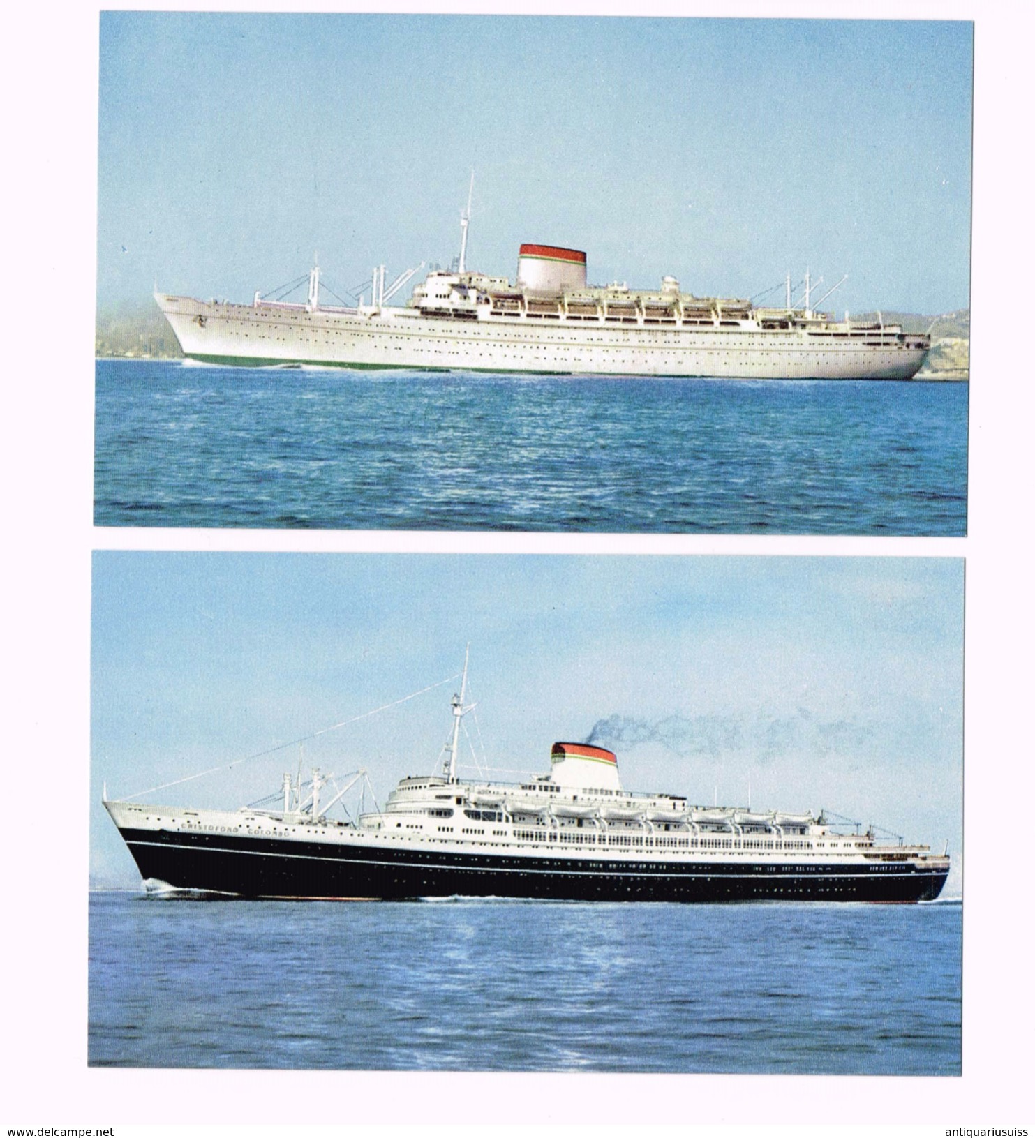 MS VULCANIA - Biglietto di Passaggio PRIMA Classe + CABINA  Classe - 2x Italian Line brochure - 3x Post cards "ITALIA"