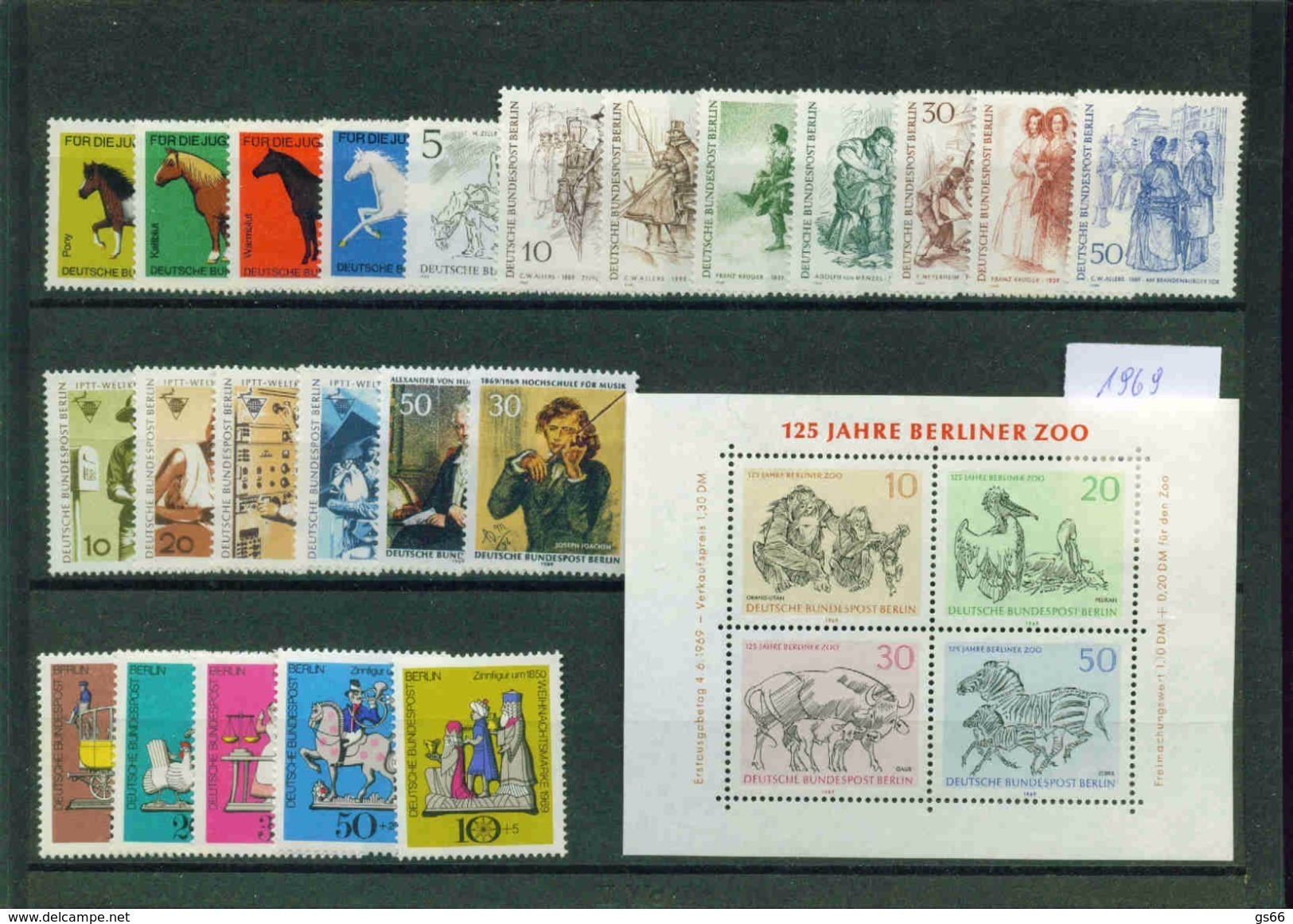 Berlin Jahrgang 1969, Komplett, 326/52, Postfrisch, MNH ** - Ungebraucht