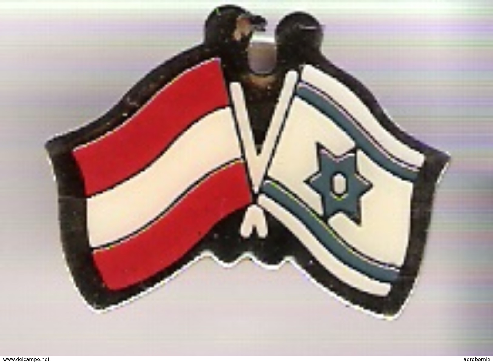 Freundschafts-Pin Doppelflagge Österreich - Israel - Sonstige & Ohne Zuordnung