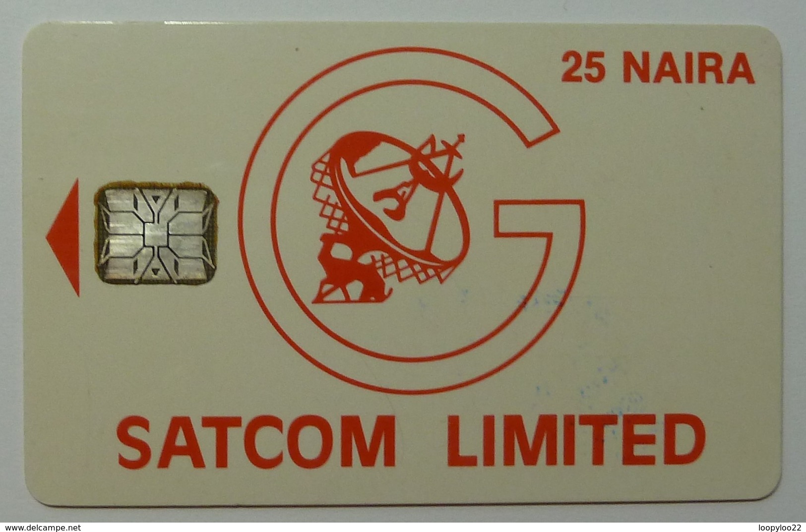 NIGERIA - Schlumberger - 1st Satcom Trial - 25 Naira - Used - Nigeria