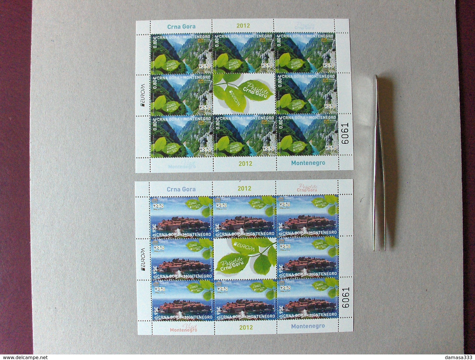 EUROPA CEPT ANNO 2012 MONTENEGRO FOGLIETTI SHEETS NUOVI NEW - 2012