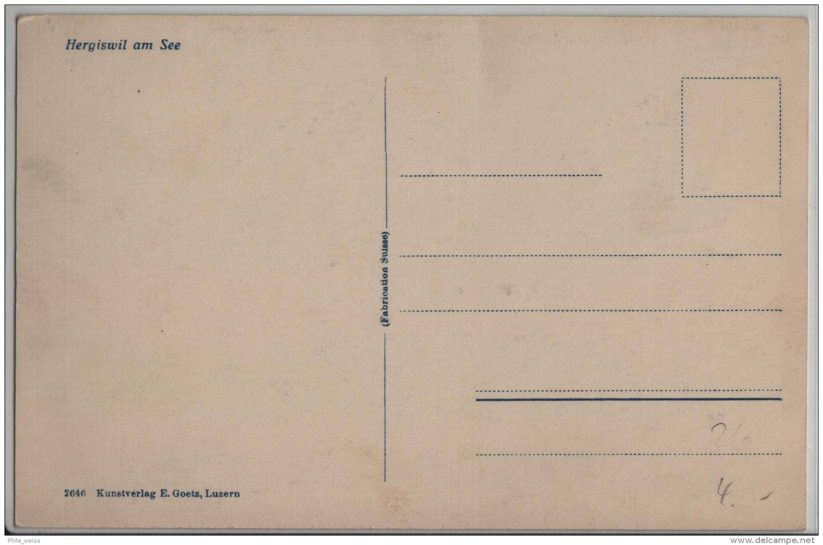 Hergiswil Am See - Photo: E. Goetz No. 2646 - Hergiswil