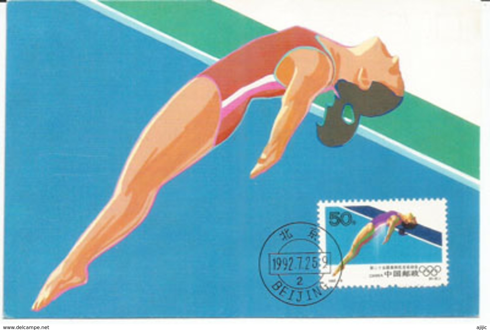 Le Plongeon (diving)   Belle Carte-maximum - Tuffi