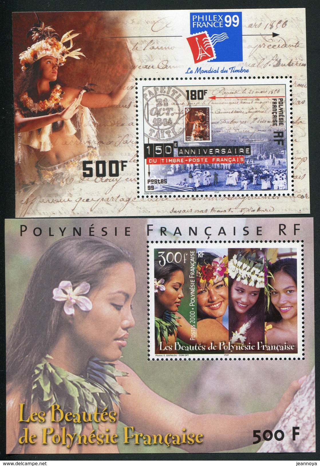 POLYNESIE FRANCAISE - BLOCS & FEUILLETS N° 24 & 25 * * - PHILEXFRANCE 1999 & BEAUTES DE POLYNESIE - LUXE - Blocs-feuillets