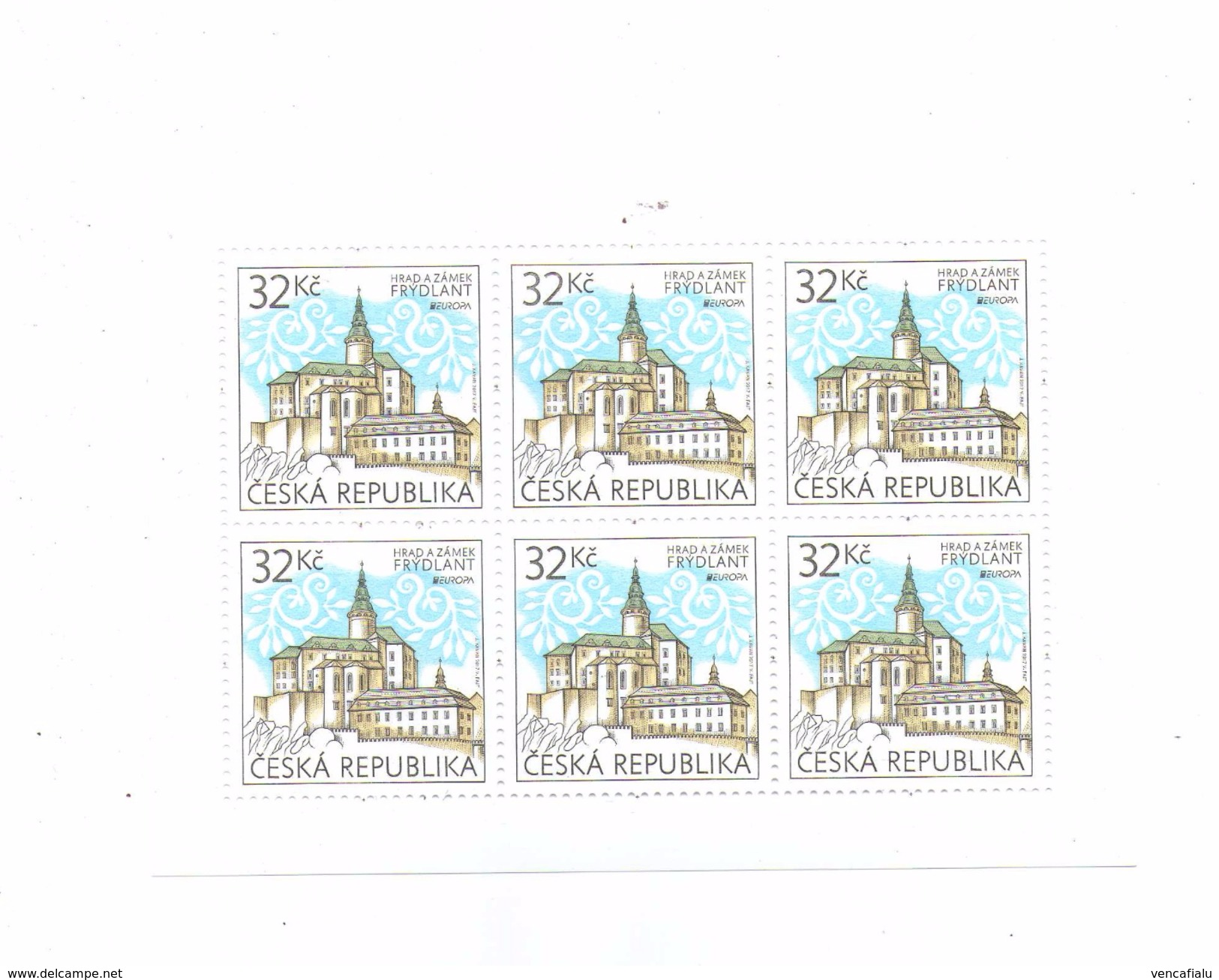 Year 2017 - Castle Frydlant, CEPT, Blok With 6 Stamps, MNH - Blokken & Velletjes