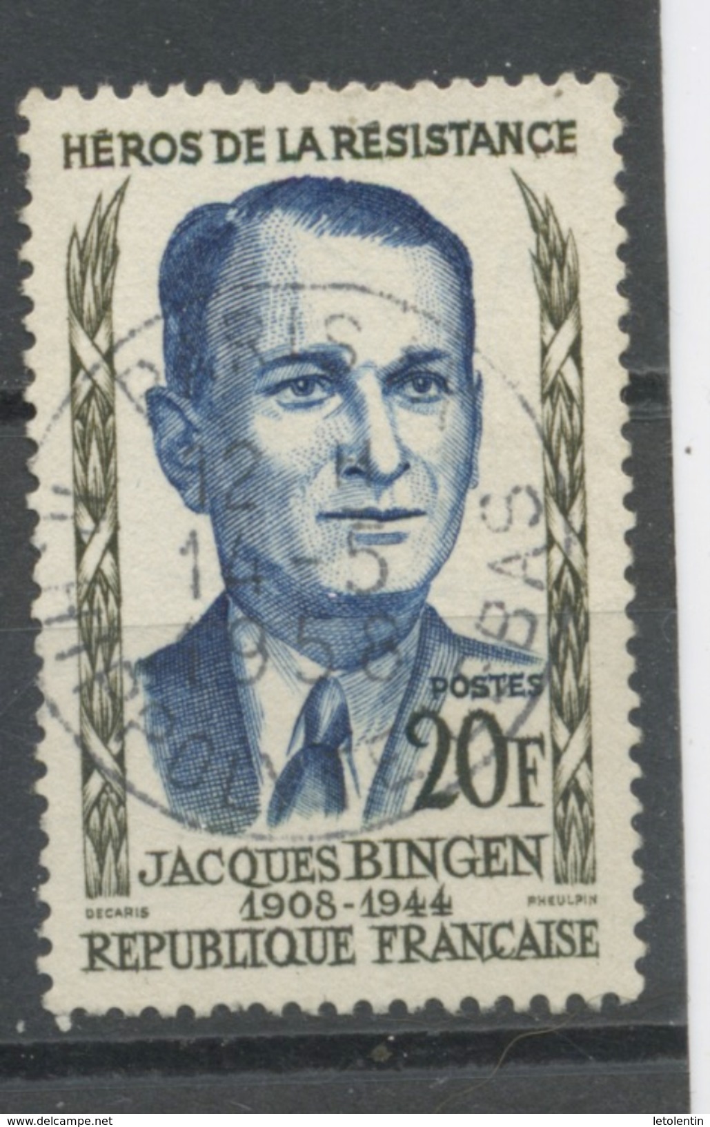 FRANCE - JACQUES BINGEN - N° Yvert 1160 Belle Obliteration Ronde De "PARIS" De 1958 - Usati