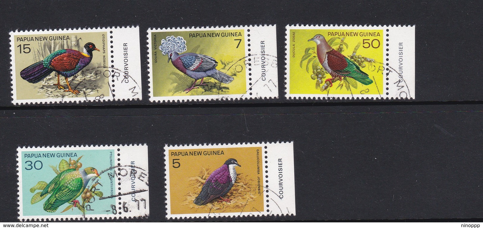 Papua New Guinea SG 333-337 1977 Pigeons Used Set - Papoea-Nieuw-Guinea