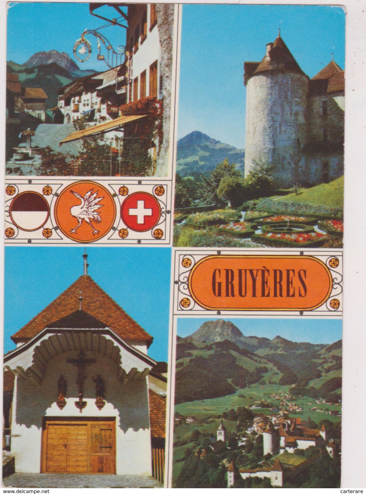 SUISSE,SWITZERLAND,SWISS, HELVETIA,SCHWEIZ,SVIZZERA ,FRIBOURG,GRUYERES,prés Bulle,église,chateau - Bulle