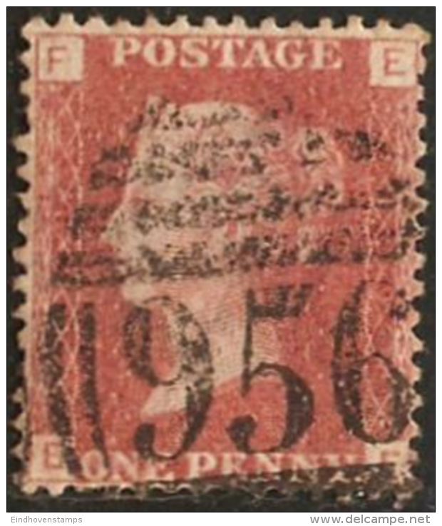 Great Britain 1858 1 D  Plate 101  Alph. EF Cancel 956 Hurstpierpoint - Gebruikt
