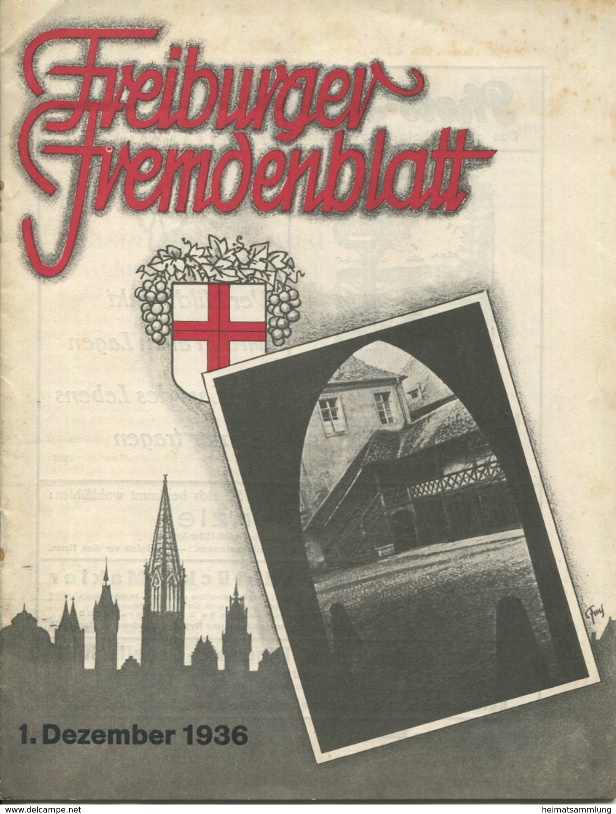 Deutschland - Freiburger Fremdenblatt 1936 - 16 Seiten Mit 7 Abbildungen - Stadtplan - Hotels Und Pensionen Werbung - Travel & Entertainment