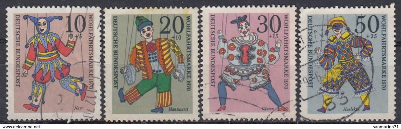 GERMANY Bundes 650-653,used - Puppets