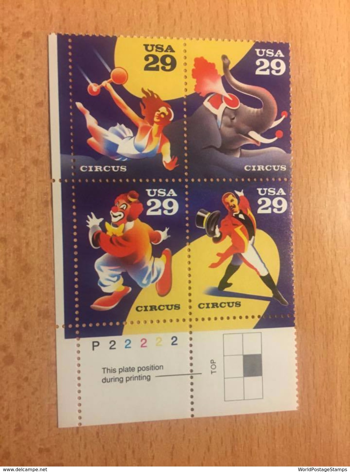 U.S.A. "Circus", Block Of 4, Anno 1993 - Nuovi