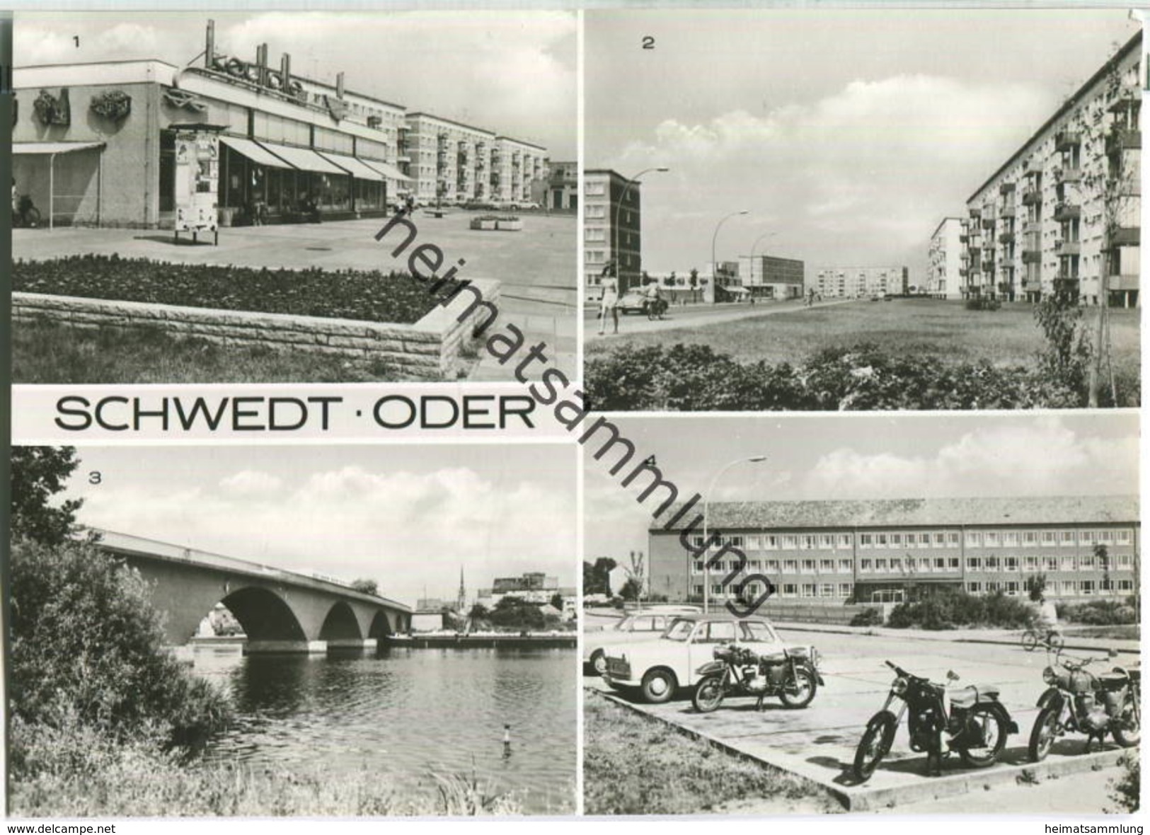 Schwedt - Oberschule Im Wohnkomplex I - Foto-Ansichtskarte - Schwedt