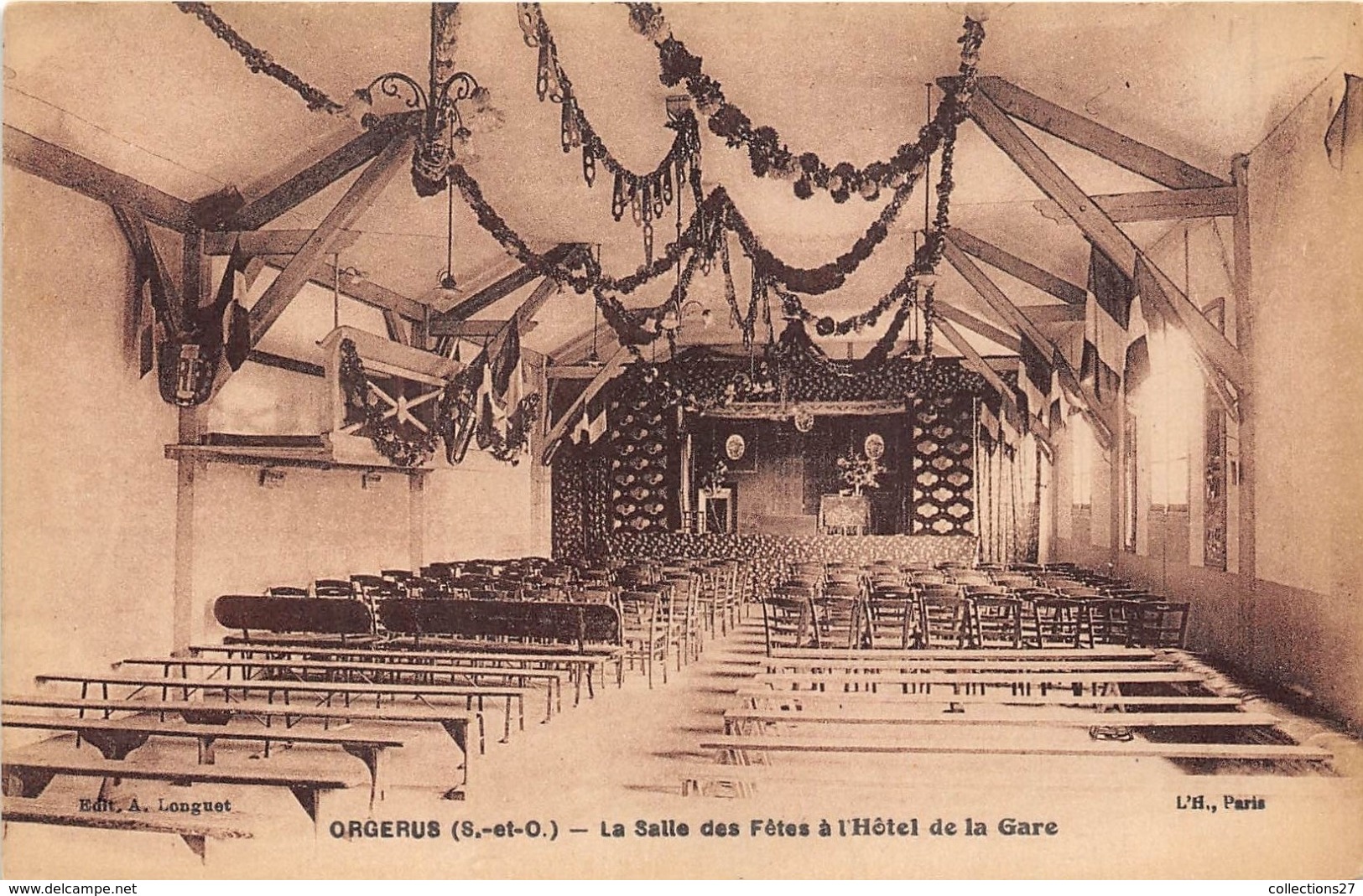 78-ORGERUS- SALLE DES FÊTES DE L'HÔTEL DE LA GARE - Autres & Non Classés