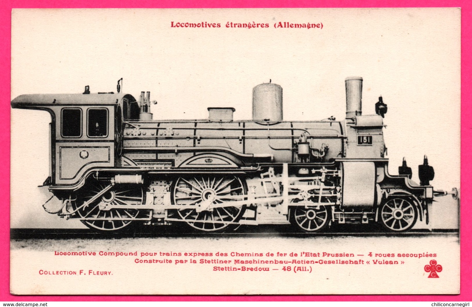 Locomotives Étrangères - Allemagne - Pour Trains Express Des Chemins De Fer De L'État Prussien - F. FLEURY - Treinen