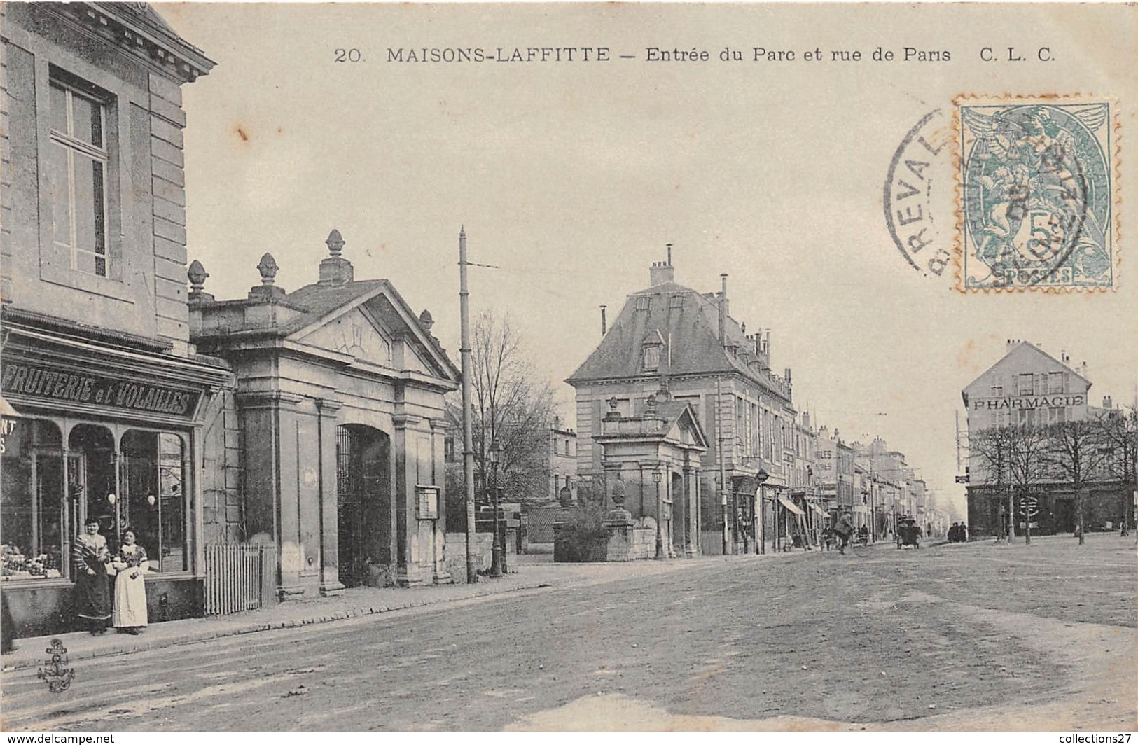 78-MAISON-LAFFITTE- ENTREE DU PARC ET RUE DE PARIS - Maisons-Laffitte