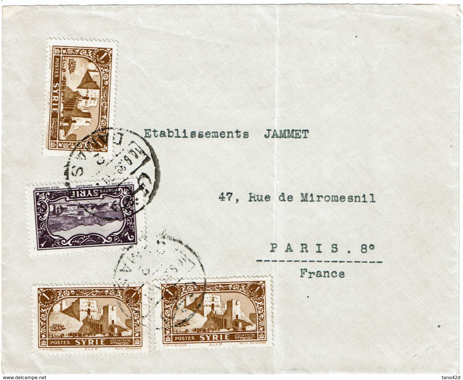 CTN49/09 - LIBAN LETTRE  DAMAS / PARIS JUIN 1939 - Liban