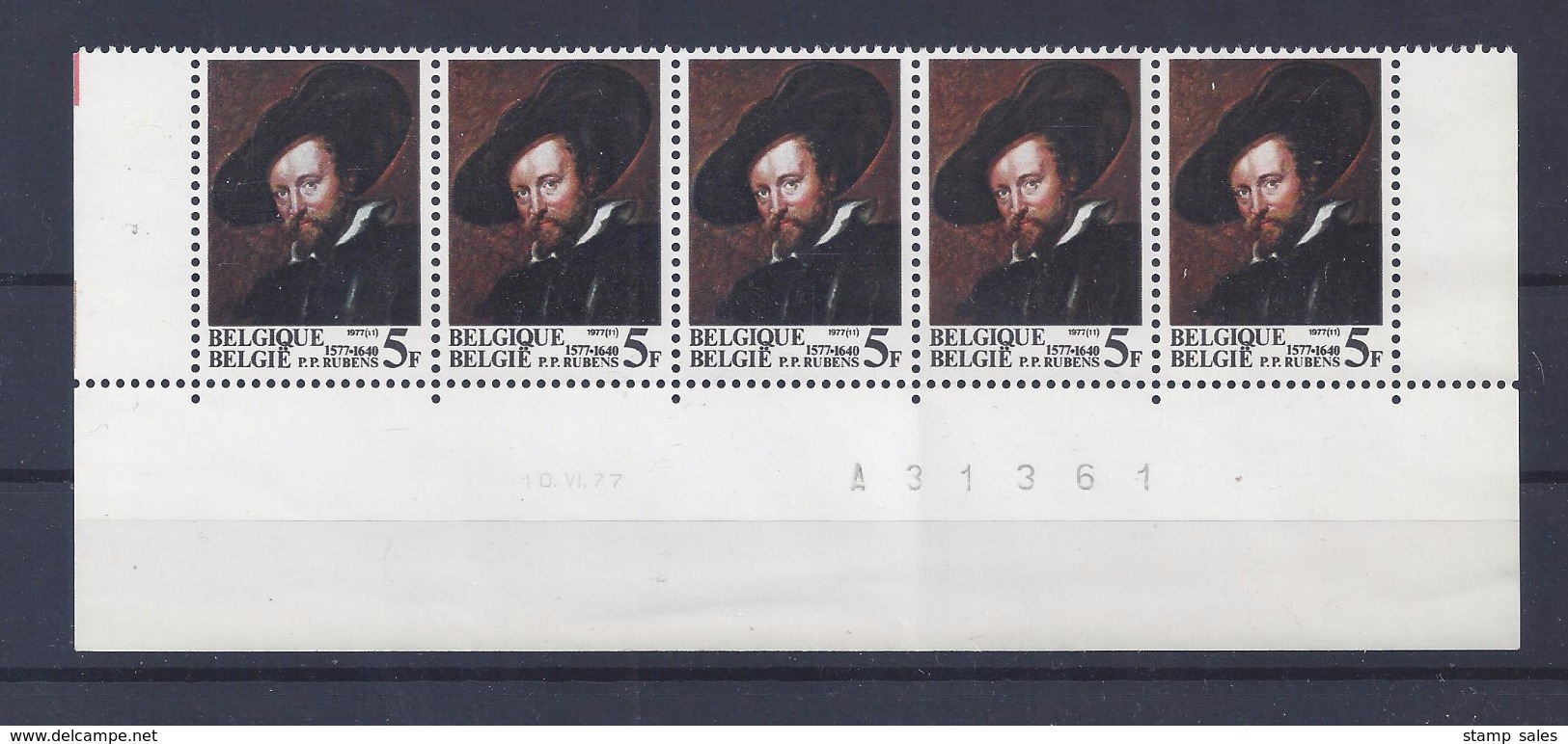 N°1860 DATUMSTROOK 10.VI.77 ONPAAR MNH ** POSTFRIS ZONDER SCHARNIER SUPERBE - Dated Corners