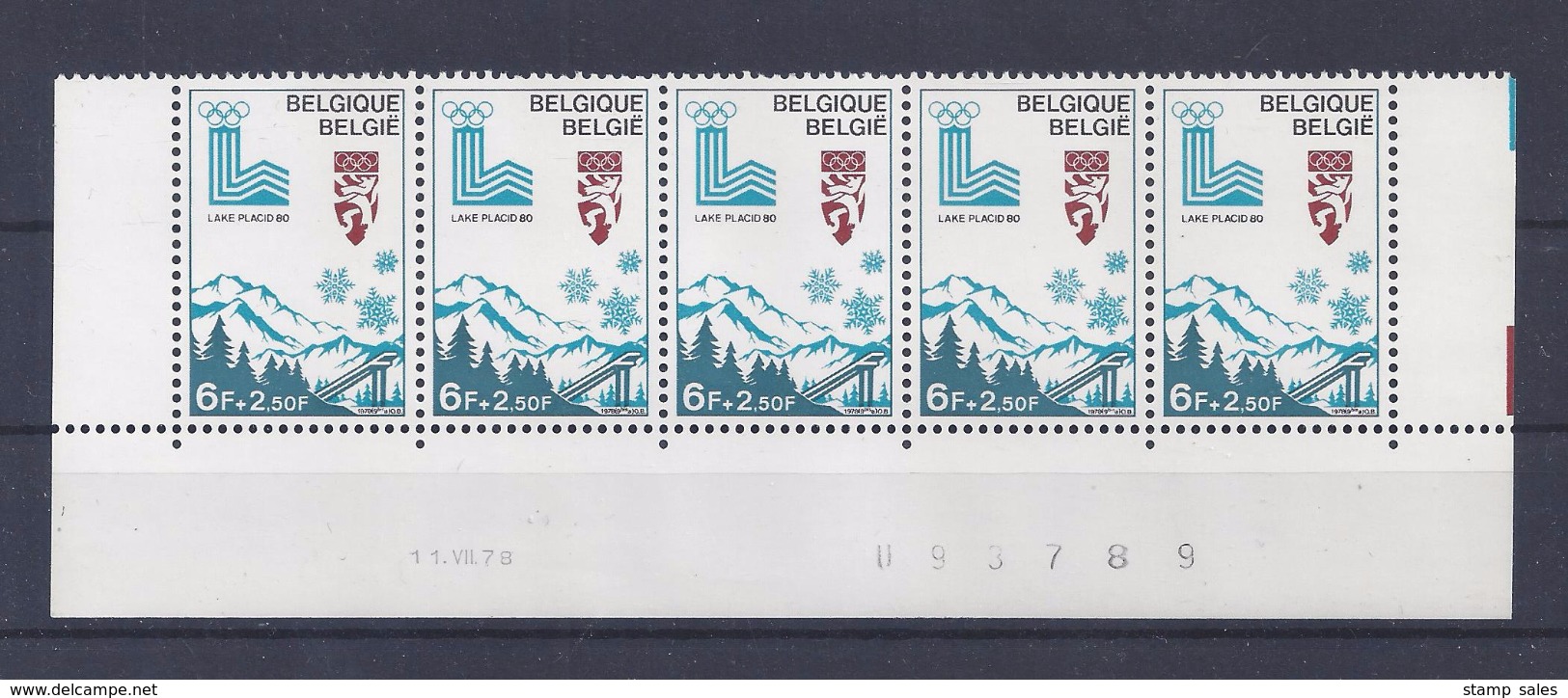 N°1913 DATUMSTROOK 11.VII.78 ONPAAR MNH ** POSTFRIS ZONDER SCHARNIER SUPERBE - Hoekdatums