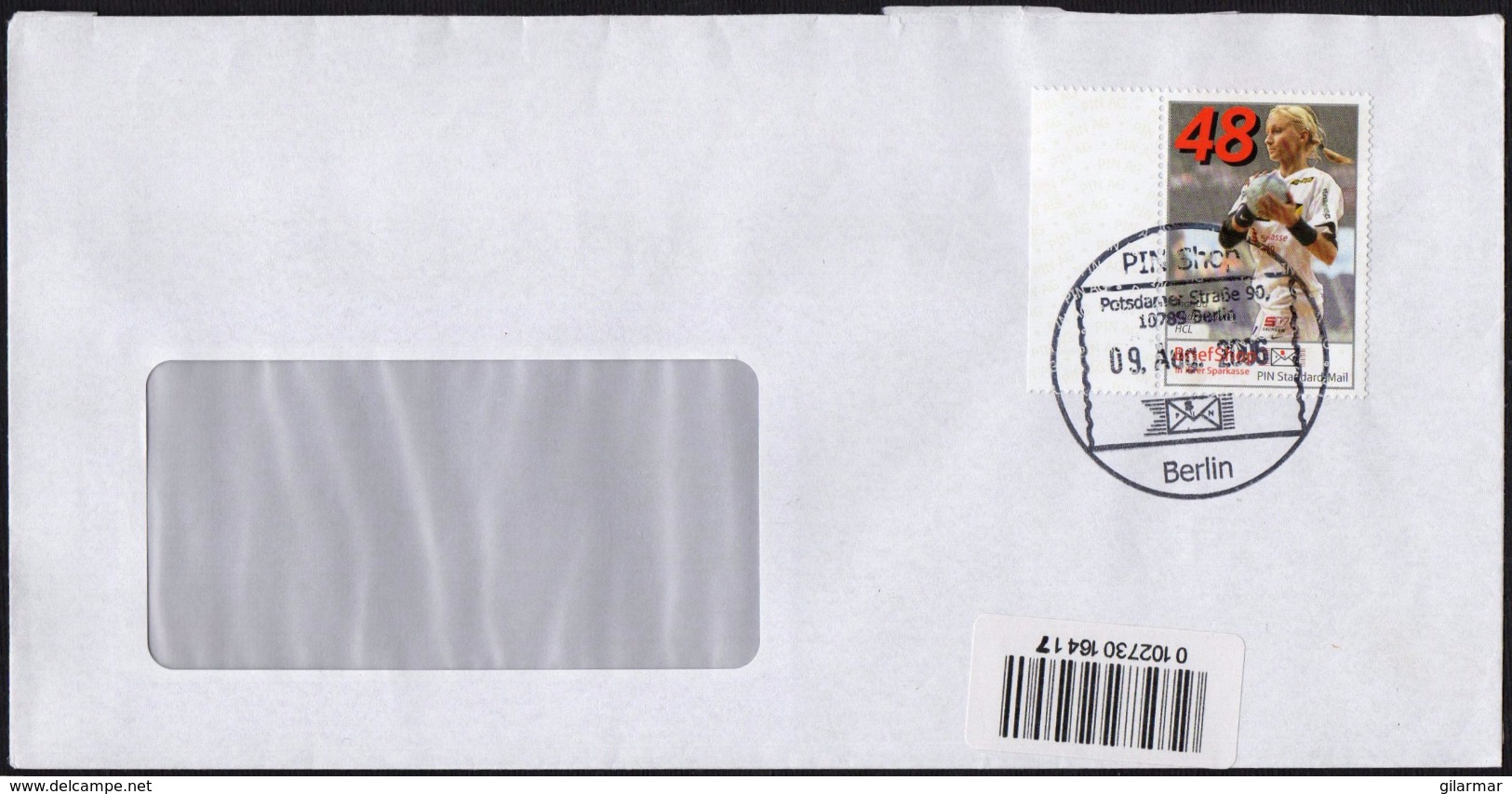 GERMANY BERLIN 2006 - MAILED ENVELOPE - PIN AG STANDARD MAIL - HANDBALL - Pallamano