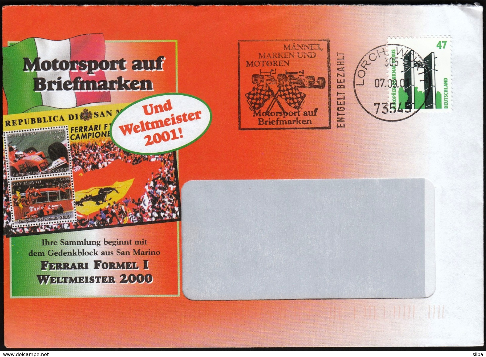 Germany Lorch, Wurt 2001 / Ferrari Formula 1 / Motorsport Auf Briefmarken / Machine Stamp - Sommer 1984: Los Angeles