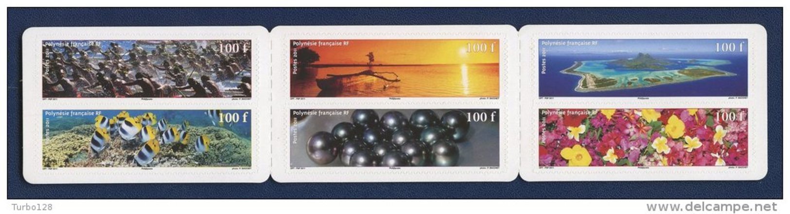 POLYNESIE 2011 Carnet N° C942 ** Neufs MNH  Superbes Images Autoadhésifs Pirogue Perles Poissons Fishes Faune Animaux - Carnets